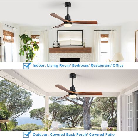 HOXILEELEO - Sofucor Ventilateur de Plafond Lumière - 6 Vitesses - Moteur Courant Continu Économe en Énergie - 132cm — photo 4