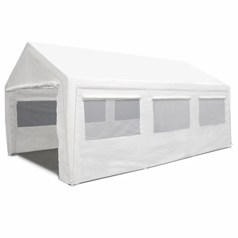 King Canopy 10' x 20' Carport Canopy Sidewall Kit w/ Bug Screen Windows