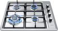 2026 IsEasy Plaque Gaz 4 Feux Inox, Plaque de Cuisson Gaz 4 feux Encastrable, Table de cuisson 60cm, Gazs Ville et Bouteille(
