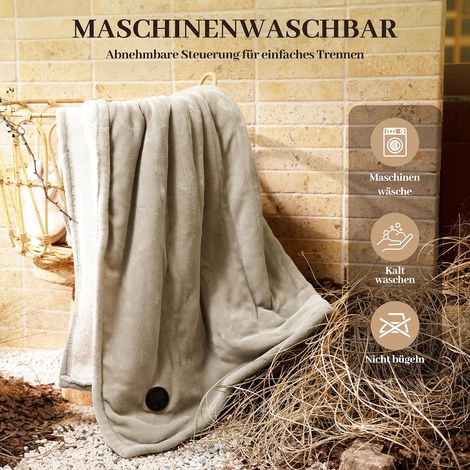 Couverture Chauffante 130x180cm Une Touche Plaid Chauffant Kaki — photo 4