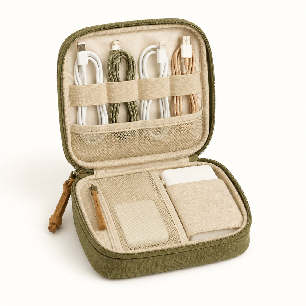 Pochette câbles Nomade – Organisateur électronique compact et complet