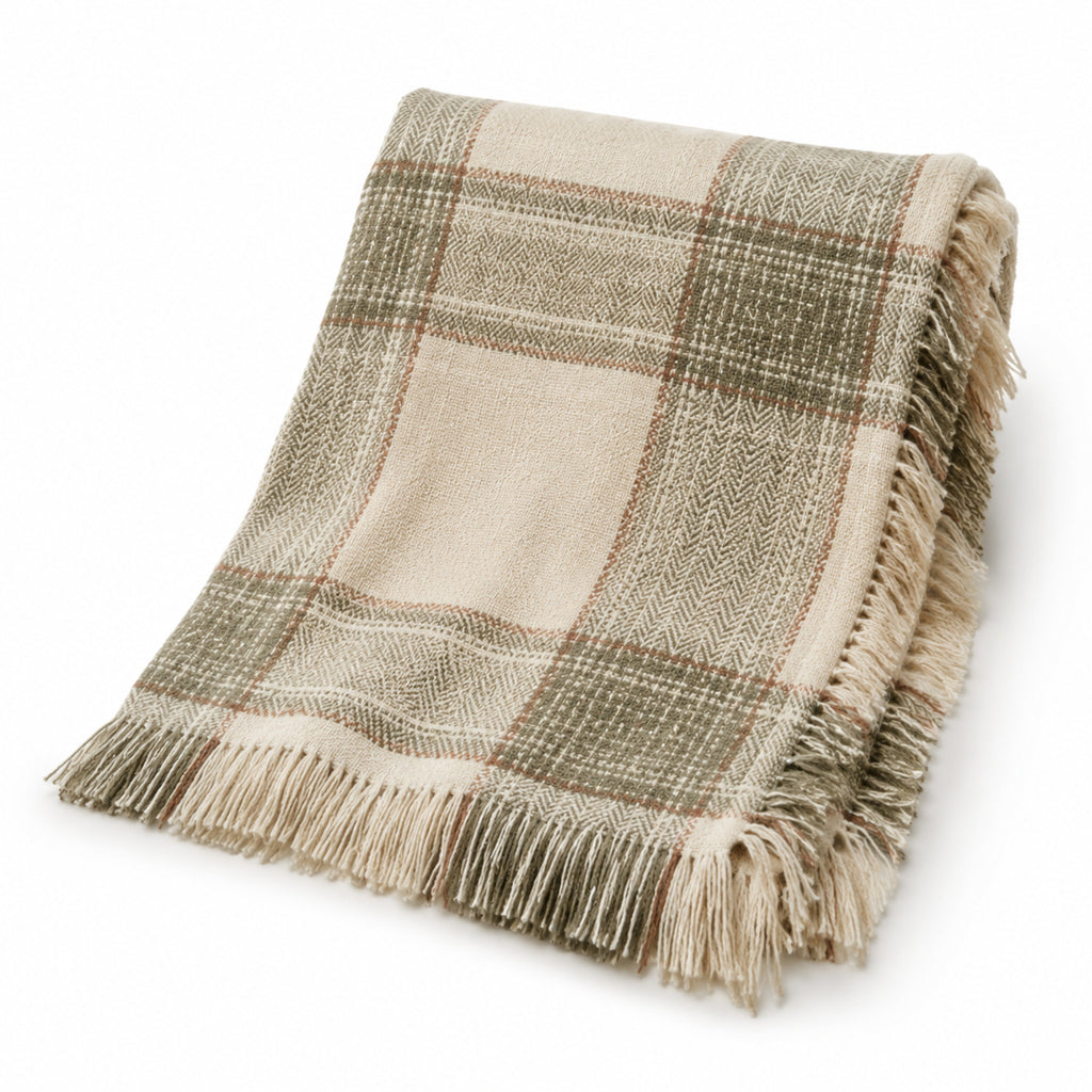Plaid Sologne réversible – Chaleur douce et style maison de campagne