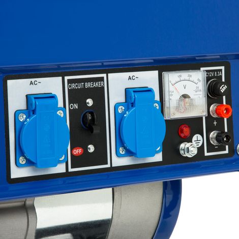 Eberth – Groupe électrogène 3000W 6,5 CV essence – AVR, 2x230V, 1x12V, démarrage câble – Autonomie 9-11h, niveau sonore 69dB — photo 5