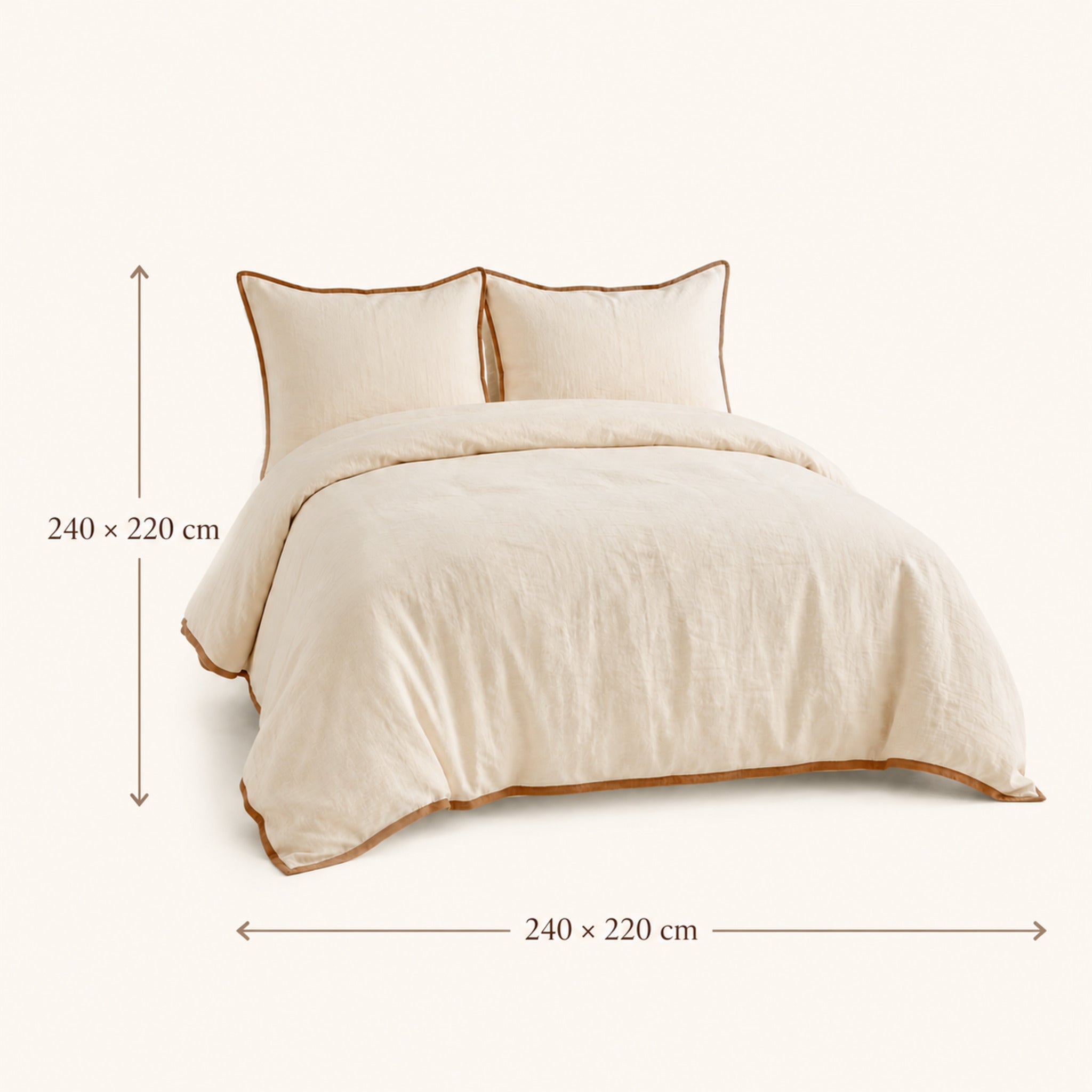 Parure de lit Rivage en coton lavé – Douceur respirante et finition premium