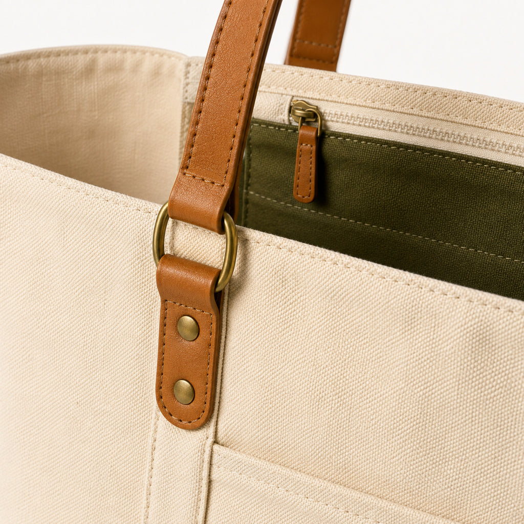 Sac de plage Saint-Tropez en canvas – Grand cabas chic et fonctionnel