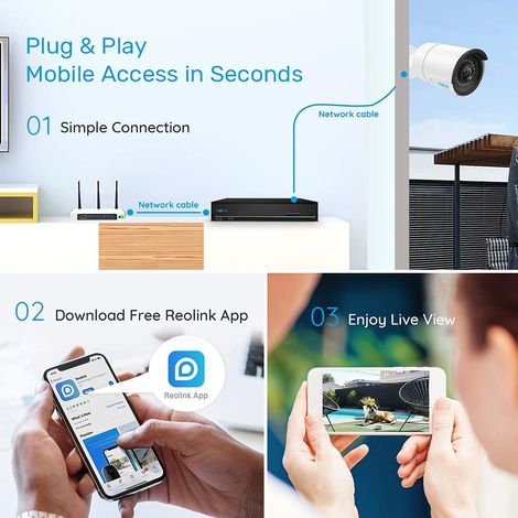 Reolink – Caméra de surveillance PoE NVR 8 canaux avec disque dur 2 To – Enregistrement 24/7 – Supporte 4MP 5MP 8MP – Accès local et à distance — photo 4