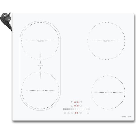 Plaque induction 4 foyers 60 cm – Flexzone pour grands plats – Puissance 3500W – Contrôle tactile – Sécurité enfant – Timer — photo 1