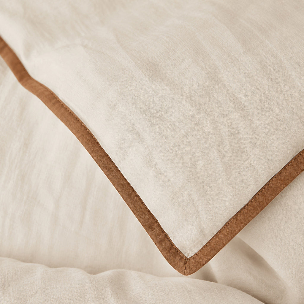 Parure de lit Rivage en coton lavé – Douceur respirante et finition premium