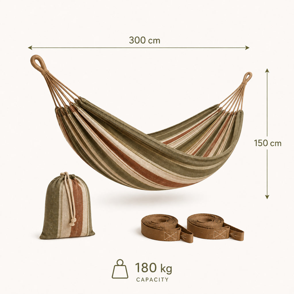 Hamac nomade Azur portable – Détente grand confort avec sangles