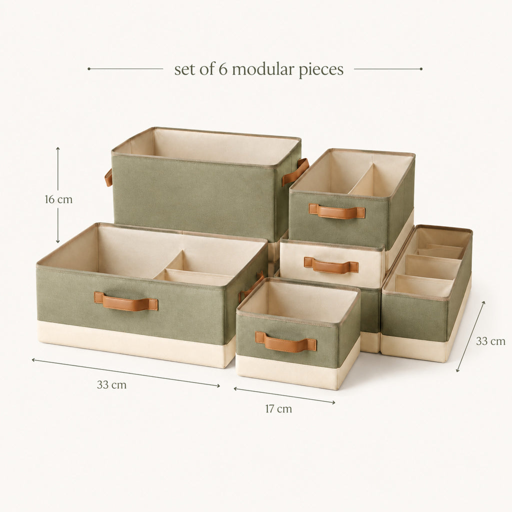 Organisateur maison Céladon multipoches – Rangement modulable et pratique