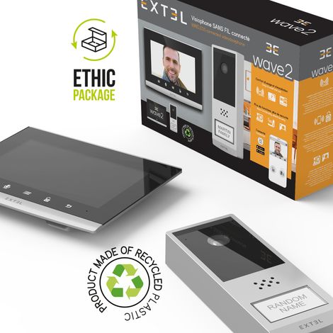 Extel – Visiophone connecté sans fil 350m – Application smartphone – Installation rapide – Éco-conçu avec plastique recyclé — photo 4