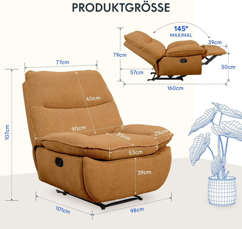 2026 Fauteuil inclinable FLEXISPOT XC6, canapé pivotant à bascule, fauteuil TV avec dossier réglable, fauteuil inclinable pou