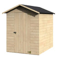 2026 Abri de Jardin en Bois Massif à Toit Double Pente – Porte Simple – Couleur Naturelle