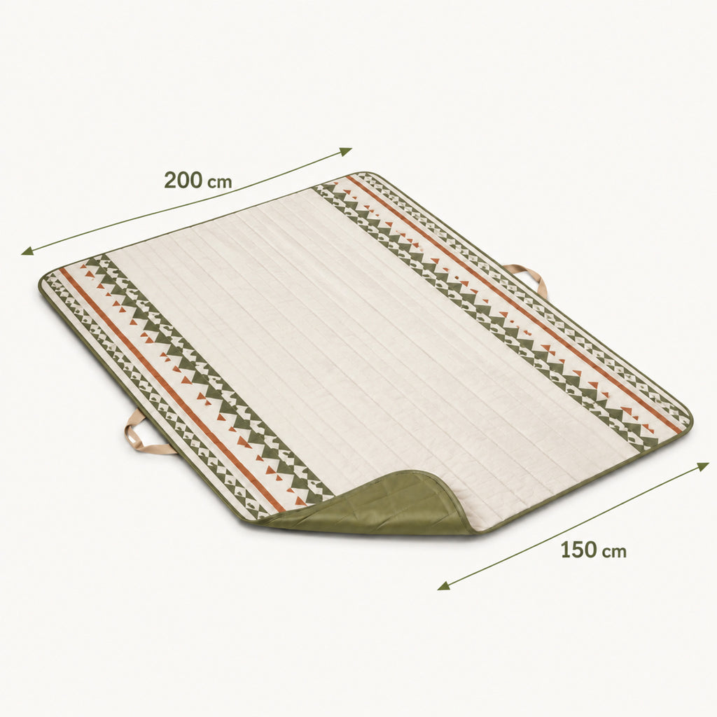 Tapis de plage Méditerranée imperméable – Grand format pliable et anti-sable