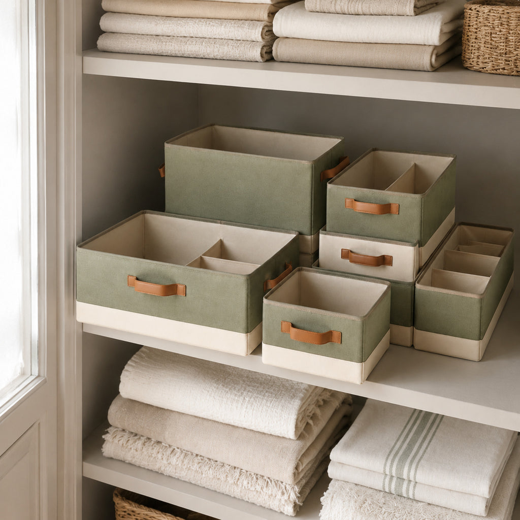 Organisateur maison Céladon multipoches – Rangement modulable et pratique