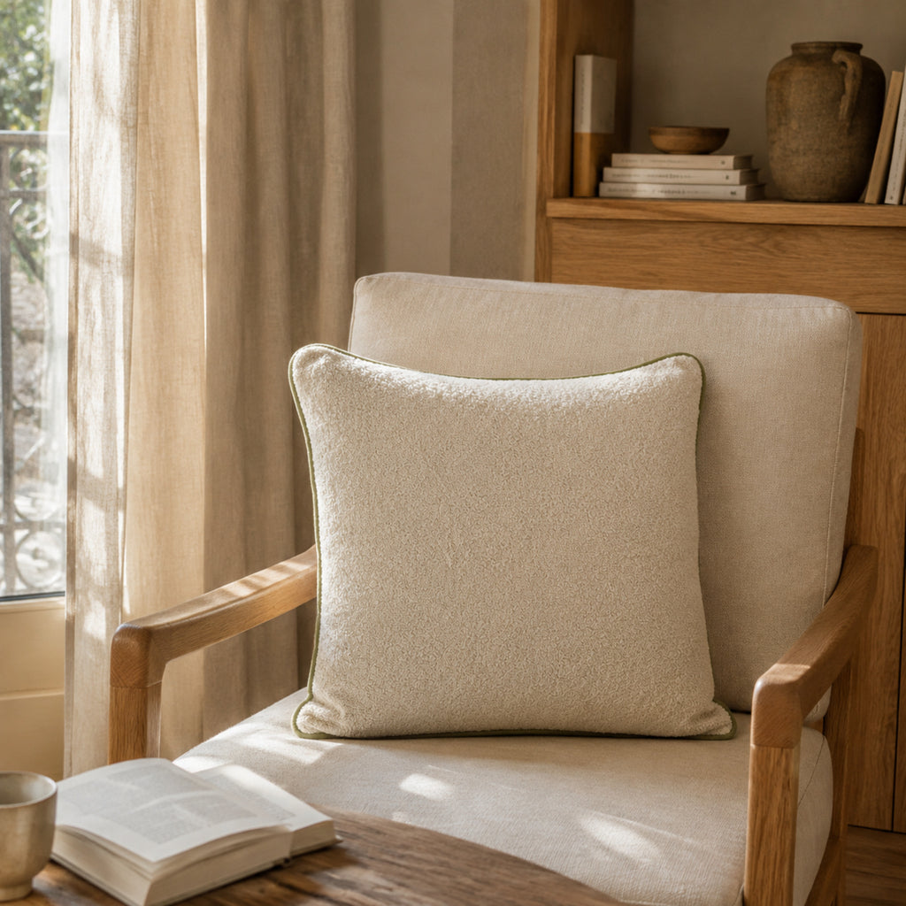 Coussin Montmartre en lin texturé – Élégance naturelle et confort moelleux
