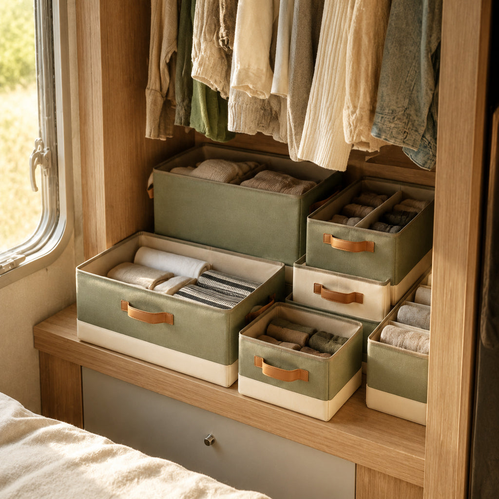 Organisateur maison Céladon multipoches – Rangement modulable et pratique