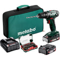 Metabo – Perceuse-visseuse sans fil 18V – 2 batteries 2.0Ah – Moteur Brushless – Couple max 48Nm – Pour perçage bois et métal