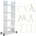 Todeco – Échelle télescopique 6 en 1 – Hauteur réglable 1,25 à 4,78 m – Charge maximale 150 kg – Alliage aluminium – Norme EN 131 — photo 1