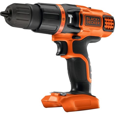 Black & Decker – Perceuse à percussion sans fil 18V – Couple 28Nm – Vitesse variable 0-650 tr/min – Perçage bois 25mm, acier 10mm