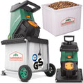 Broyeur de branches vegetaux jardin électrique 3100 W 50 L déchiqueteur jardin branches arbustes 40 mm — photo 1