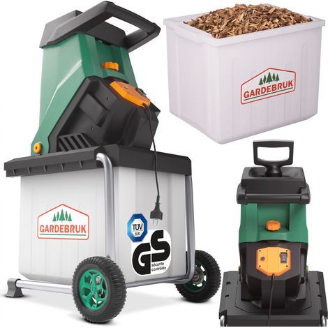 Broyeur de branches vegetaux jardin électrique 3100 W 50 L déchiqueteur jardin branches arbustes 40 mm — photo 1