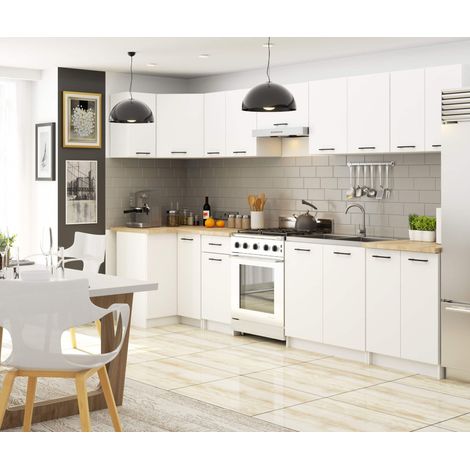 Akord – Armoire de cuisine basse 60 cm – 3 tiroirs – Finition mate blanche – Panneau stratifié – Dimensions 60x46x85 cm — photo 5