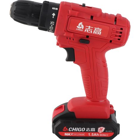 Perceuse électrique sans fil 21 V, 25+1 vitesses de torsion, compacte, portable et rechargeable, pour la réparation domestique et automobile.