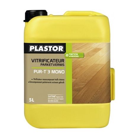 Plastor – Vitrificateur monocomposant pour parquet – 5L – Mono satin effet ciré – Durcissement rapide – Compatible sols chauffants — photo 4