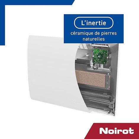 Radiateur à inertie sèche céramique NOIROT Indigo horizontal 1000W blanc — photo 4