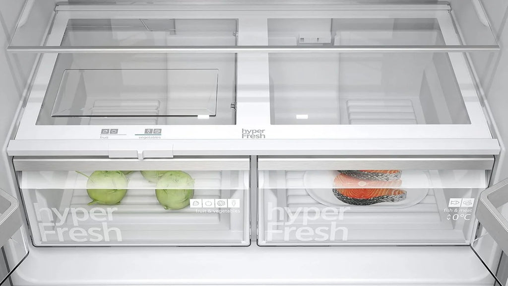 2026 SIEMENS KF96NVPEA iQ300 Multi-Door-Kühlschrank, 183 x 91 cm, 405 L Kühlen & 200 L Gefrieren, hyperFresh längere Frische