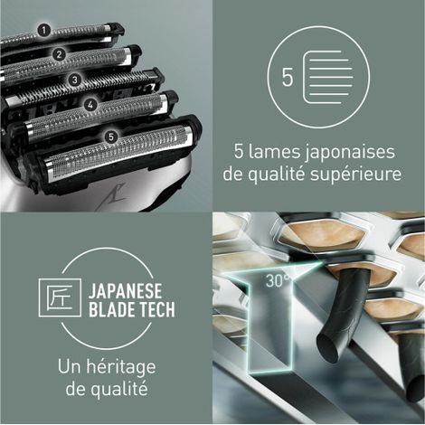 Panasonic – Rasoir électrique homme à grille – 5 lames en acier inoxydable – Tête flexible 16 directions – Moteur linéaire 70 000 mouvements/min — photo 4