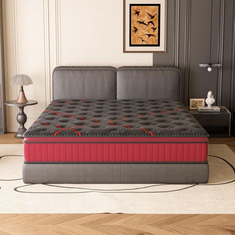 Dewinner – Matelas hybride 140 x 190 cm – Mousse à mémoire de forme – Soutien 7 zones – Respirant et évacuant l'humidité – Noyau à ressorts ensachés — photo 3