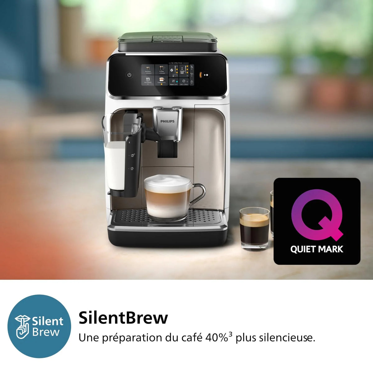 2026 Philips Machine à Expresso Automatique Série 2300-4 Boissons, Écran tactile couleur moderne, Système de lait LatteGo, Si