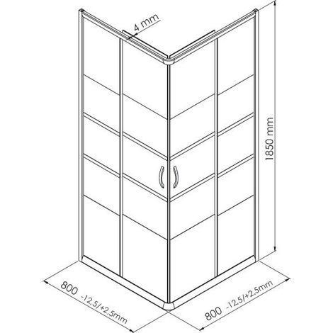 ONDEE ZEN - Porte de douche MISSI - Accès d'angle - Finition Blanc - 80x185cm — photo 3