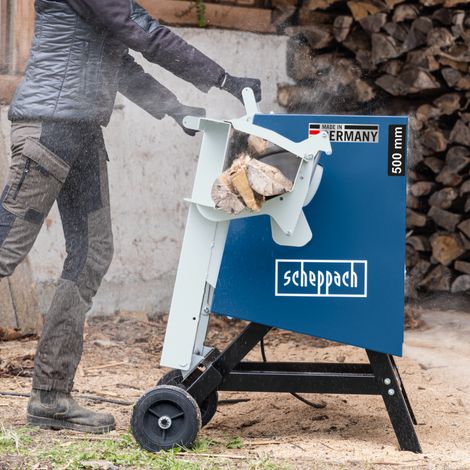 Scheppach Scie à bûches HS720 - Scie à bascule pour bois de chauffage - Lame de Ø700mm - Puissance de 3000W - Raccordement 230V - Made in Germany - Coupe réversible 250mm - Pour Bûches 370 x 240mm — photo 2