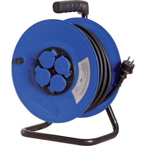 Ceba – Enrouleur électrique 40 m 3G2,5 – 230 V mono – 4 prises caoutchouc 16A – Indice IP44 pour chantiers humides — photo 4