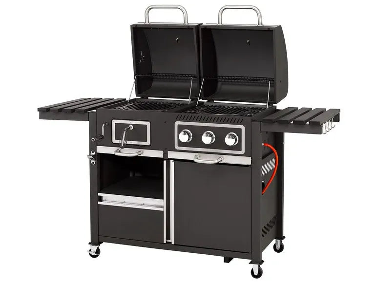 2026 tepro Kohle-Gas-Grill »Toronto Kombi«, 8,7 kW Leistung, 3 Edelstahlbrenner, 2 Ablagen