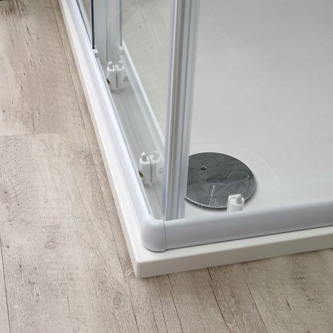 Kiamami Valentina – Cabine de douche carrée 70x70 cm – Verre trempé transparent 4 mm – 2 portes coulissantes sur roulettes – Système de fermeture magnétique — photo 3