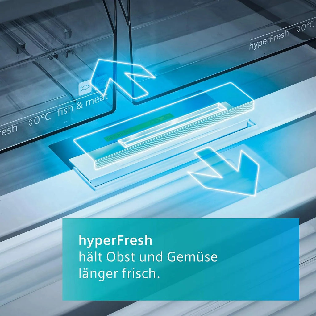 2026 SIEMENS KF96NVPEA iQ300 Multi-Door-Kühlschrank, 183 x 91 cm, 405 L Kühlen & 200 L Gefrieren, hyperFresh längere Frische