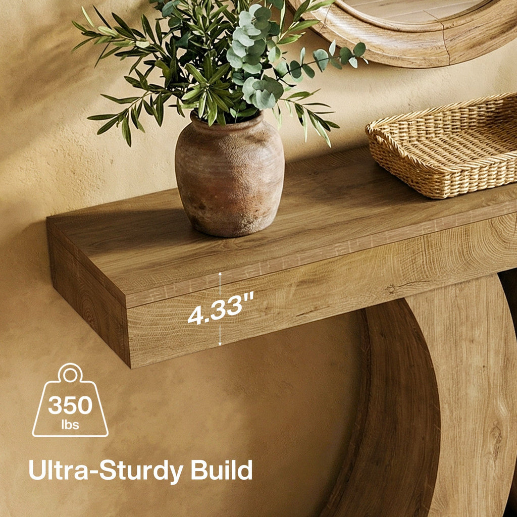 Tribesigns Console 150 cm, Table d'entrée étroite en bois pour salon