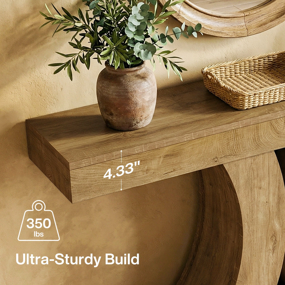 Tribesigns Console 150 cm, Table d'entrée étroite en bois pour salon