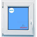 Eco-Blu – Fenêtre PVC oscillo-battante 700x700mm – 1 vantail gauche – Verre opaque 4-16-4 Argon Low-E – Profilé Aluplast 70mm — photo 1