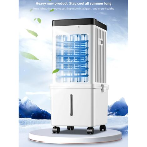 Rafraîchisseur d'air mobile évaporatif 3 vitesses – Timer 7h – Télécommande – Surface d'action 30m² – Débit d'air 2000 m³/h — photo 1