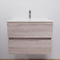 Meuble salle de bain suspendu 70 cm ROSALY- Bois- Plan vasque en Céramique — photo 1