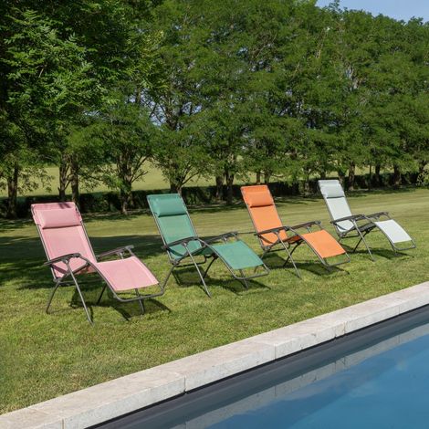 Fauteuil Relax Transat Jardin - Chaise Longue Zéro Gravité - Rclip - Batyline® Iso - Vert Chlorophylle - Lafuma Mobilier — photo 5