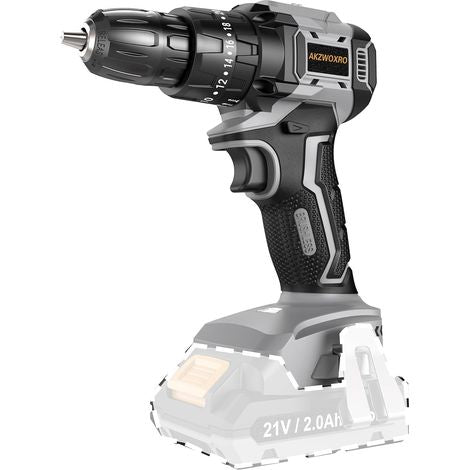 21V Cordless Drill Body, Brushless Motor, No Battery or Charger, Grey