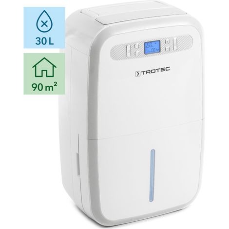 Trotec – Déshumidificateur 30l/j pour 90m² – Débit d'air 200m³/h – Protection anti-débordement – Fonctionnement automatique avec hygrostat — photo 1