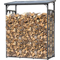 Quick-Star – Abri à bûches extérieur 143 x 70 x 185 cm – Structure en acier 30 mm – Toit en polycarbonate 6 mm – Capacité 1,8 m³ pour bois de 33 cm