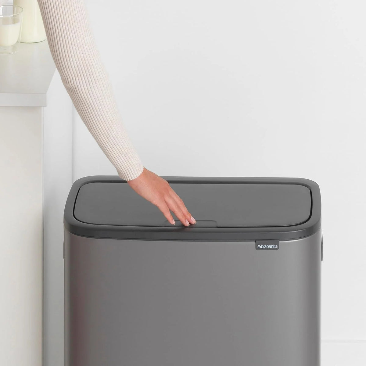 2026 Poubelle Brabantia, acier mat, anti-traces de doigts, 2 x 30 L